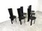 Vintage Black Leather Dining Chairs, Set of 6, 1980s, Set of 6 3