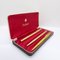 75 Custom Insignia Writing Set with Case in 14k Gold Plated from Parker, 1980s, Set of 3 5