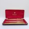 75 Custom Insignia Writing Set with Case in 14k Gold Plated from Parker, 1980s, Set of 3 4