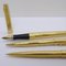 75 Custom Insignia Writing Set with Case in 14k Gold Plated from Parker, 1980s, Set of 3 16