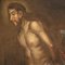 Artiste Italien, Christ à la Colonne, 1720, Huile sur Toile, Encadrée 12