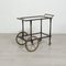 Vintage Wood and Brass Bar Trolley, Italy, 1960s 1