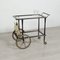 Vintage Wood and Brass Bar Trolley, Italy, 1960s 6