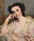 Retrato de mujer joven, pintura al óleo sobre lienzo, siglo XIX, enmarcado, Imagen 2