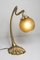 Jugendstil Lampe aus Bronze & Glaspaste von Lucien Gau, 1960er 20