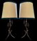 Vintage Bedside Lamps in Wrought Iron, 1950, Set of 2 1