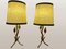 Vintage Bedside Lamps in Wrought Iron, 1950, Set of 2 3