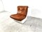 Space Age Leather Lounge Chair attributed to Airborne International, 1980s 9