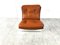 Space Age Leather Lounge Chair attributed to Airborne International, 1980s, Image 10