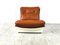 Space Age Leather Lounge Chair attributed to Airborne International, 1980s, Image 1