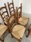 Brutalist Oak Straw Chairs by Charles Dudouyt, 1950s, Set of 6 19