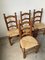 Brutalist Oak Straw Chairs by Charles Dudouyt, 1950s, Set of 6 5