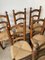 Brutalist Oak Straw Chairs by Charles Dudouyt, 1950s, Set of 6 14