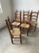 Brutalist Oak Straw Chairs by Charles Dudouyt, 1950s, Set of 6, Image 28