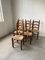 Brutalist Oak Straw Chairs by Charles Dudouyt, 1950s, Set of 6 12