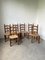 Brutalist Oak Straw Chairs by Charles Dudouyt, 1950s, Set of 6 4
