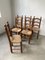 Brutalist Oak Straw Chairs by Charles Dudouyt, 1950s, Set of 6 27