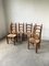 Brutalist Oak Straw Chairs by Charles Dudouyt, 1950s, Set of 6 3