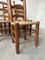 Brutalist Oak Straw Chairs by Charles Dudouyt, 1950s, Set of 6 16