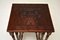 Embossed Leather Top Nesting Tables, 1910s, Set of 3 7