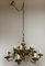 Large Bronze and Brass Chandelier, 1950s 3