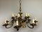Large Bronze and Brass Chandelier, 1950s, Image 2