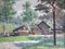 Otto Pladers, Country Yard en primavera, siglo XX, óleo sobre lienzo, Imagen 2