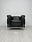 Vintage Black Leather LC2 Armchair by Le Corbusier for Cassina, 1990s 2