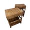 Mesas auxiliares vintage de bambú de fibra natural. Juego de 2, Imagen 2