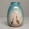 Ceramic Crane Ikebana Flower Vase, 1950s 1