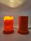 Lampes Space Age Vintage en Plastique Orange, 1970, Set de 2 4