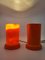 Vintage Space Age Lamps in Orange Plastic, 1970, Set of 2 4