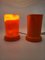 Vintage Space Age Lamps in Orange Plastic, 1970, Set of 2 3