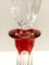 Botella decantadora bohemia de cristal rojo y transparente de Dresden Crystal, Italia, años 60, Imagen 8