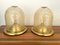 Italian Brass and Gold Bubble Murano Glass Table Lamps attributed to F. Fabbian, 1970s, Set of 2 1