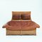 Rattan Leater Rock Sofa by Gerard Van Den Berg for Montis, 1970s 1