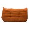 Orangefarbenes Vintage Togo Zwei-Sitzer Sofa von Ligne Roset 11