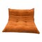 Orangefarbenes Vintage Togo Zwei-Sitzer Sofa von Ligne Roset 3
