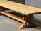 Large French Bleached Oak Trestle Farmhouse Dining Table, 1925 11