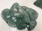 Apliques de pared Pigeon Birds Art Déco de cerámica verde, Francia, años 30. Juego de 2, Imagen 4