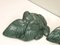 Art Deco Pigeon Birds Wall Sconces in Green Ceramic, France, 1930s, Set of 2 11