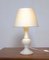 White Glass Lamps by Luxus Lighting, 1980, Set of 2 3