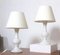 White Glass Lamps by Luxus Lighting, 1980, Set of 2, Image 6