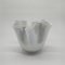 Vintage Jacketed Pearl White Fazzoletto Vase in Murano Glass, 1960s 1