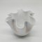 Vintage Jacketed Pearl White Fazzoletto Vase in Murano Glass, 1960s, Image 8