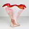 Vintage Murano Vase in Red and White, Italy, 1970s 1