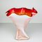 Vintage Murano Vase in Red and White, Italy, 1970s 6