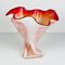 Vintage Murano Vase in Red and White, Italy, 1970s 12