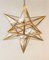 Lampadario vintage a forma di stella in ottone, Immagine 7