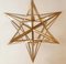 Lampadario vintage a forma di stella in ottone, Immagine 8